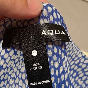 Aqua blue and white camisole top